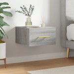 vidaXL Noptieră montată pe perete gri Sonoma 35x35x20 cm vidaXL Noptieră montată pe perete gri Sonoma 35x35x20 cm