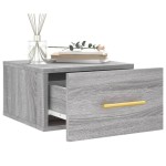 vidaXL Noptieră montată pe perete gri Sonoma 35x35x20 cm vidaXL Noptieră montată pe perete gri Sonoma 35x35x20 cm
