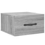 vidaXL Noptieră montată pe perete gri Sonoma 35x35x20 cm