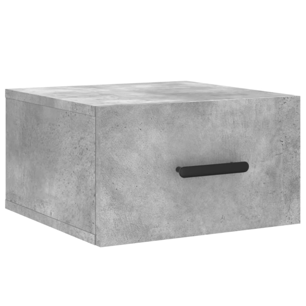 vidaXL Noptieră de perete, gri beton, 35x35x20 cm