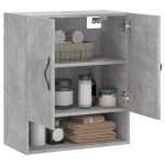 vidaXL Dulap de perete, gri beton, 60x31x70 cm, lemn compozit