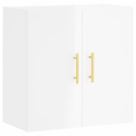 vidaXL Dulap de perete, alb extralucios, 60x31x60 cm, lemn compozit vidaXL Dulap de perete, alb extralucios, 60x31x60 cm, lemn compozit