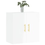 vidaXL Dulap de perete, alb extralucios, 60x31x60 cm, lemn compozit vidaXL Dulap de perete, alb extralucios, 60x31x60 cm, lemn compozit