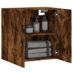 vidaXL Dulap de perete, stejar fumuriu, 60x31x60 cm, lemn compozit