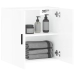 vidaXL Dulap de perete, alb extralucios, 60x31x60 cm, lemn compozit vidaXL Dulap de perete, alb extralucios, 60x31x60 cm, lemn compozit