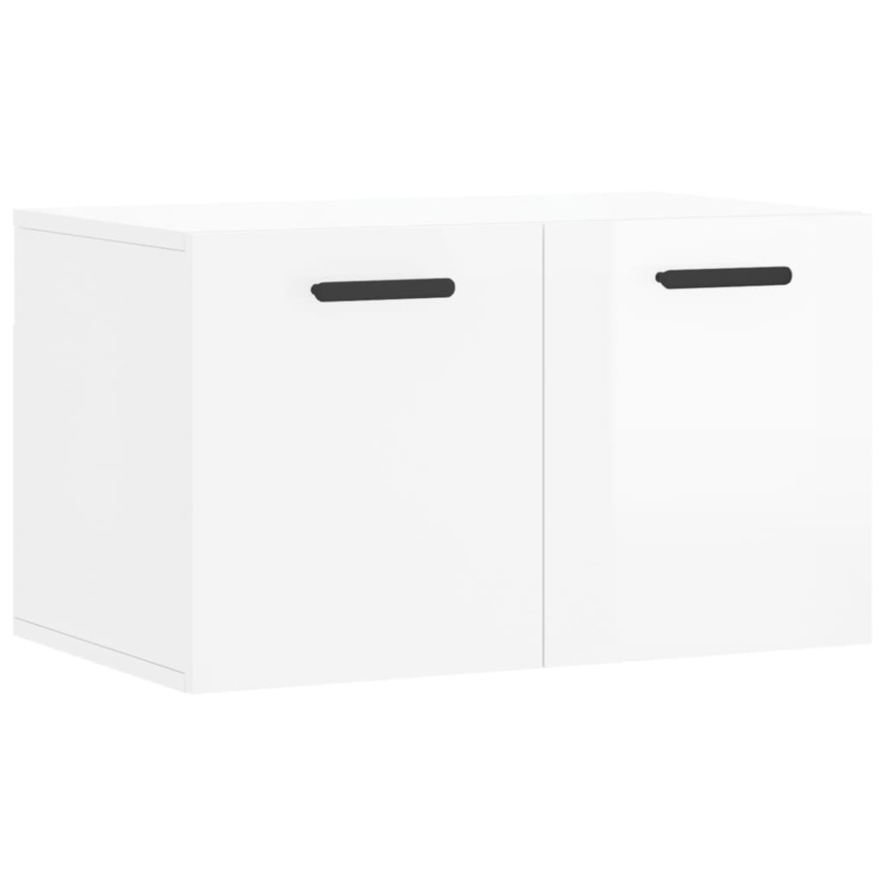 vidaXL Dulap de perete, alb extralucios, 60x36,5x35 cm, lemn compozit
