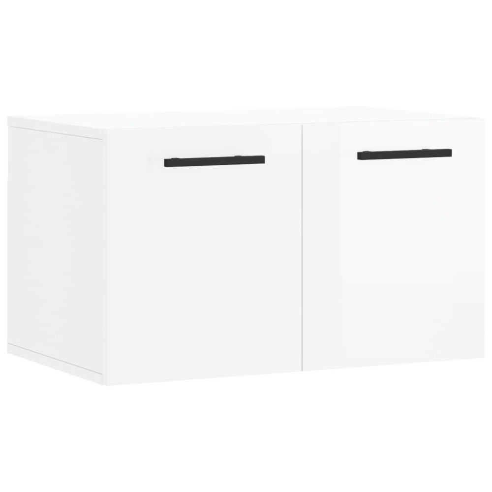 vidaXL Dulap de perete, alb extralucios, 60x36,5x35 cm, lemn compozit