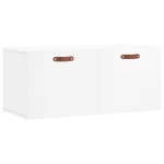 vidaXL Dulap de perete, alb extralucios, 80x36,5x35 cm, lemn compozit