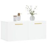 vidaXL Dulap de perete, alb, 80x36,5x35 cm, lemn compozit vidaXL Dulap de perete, alb, 80x36,5x35 cm, lemn compozit