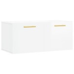vidaXL Dulap de perete, alb extralucios, 80x36,5x35 cm, lemn compozit