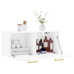 vidaXL Dulap de perete, alb extralucios, 80x36,5x35 cm, lemn compozit