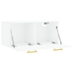 vidaXL Dulap de perete, alb extralucios, 80x36,5x35 cm, lemn compozit