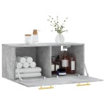 vidaXL Dulap de perete, gri beton, 80x36,5x35 cm, lemn compozit