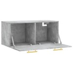 vidaXL Dulap de perete, gri beton, 80x36,5x35 cm, lemn compozit