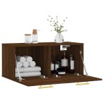 vidaXL Dulap de perete, stejar maro, 80x36,5x35 cm, lemn compozit
