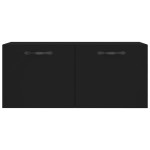 vidaXL Dulap de perete, negru, 80x36,5x35 cm, lemn compozit