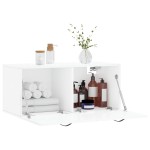 vidaXL Dulap de perete, alb extralucios, 80x36,5x35 cm, lemn compozit