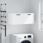 vidaXL Dulap de perete, alb, 80x36,5x35 cm, lemn compozit vidaXL Dulap de perete, alb, 80x36,5x35 cm, lemn compozit