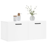 vidaXL Dulap de perete, alb, 80x36,5x35 cm, lemn compozit vidaXL Dulap de perete, alb, 80x36,5x35 cm, lemn compozit
