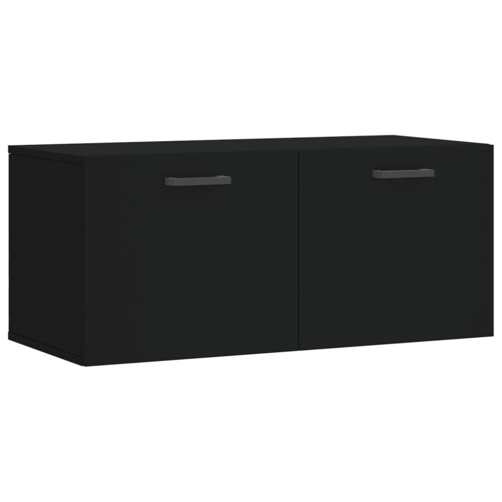 vidaXL Dulap de perete, negru, 80x36,5x35 cm, lemn compozit
