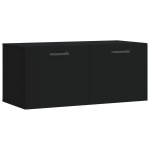 vidaXL Dulap de perete, negru, 80x36,5x35 cm, lemn compozit