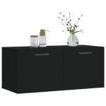 vidaXL Dulap de perete, negru, 80x36,5x35 cm, lemn compozit