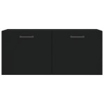 vidaXL Dulap de perete, negru, 80x36,5x35 cm, lemn compozit