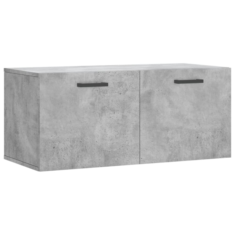 vidaXL Dulap de perete, gri beton, 80x36,5x35 cm, lemn compozit