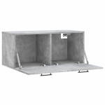 vidaXL Dulap de perete, gri beton, 80x36,5x35 cm, lemn compozit