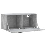 vidaXL Dulap de perete, gri beton, 80x36,5x35 cm, lemn compozit