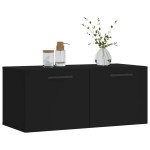vidaXL Dulap de perete, negru, 80x36,5x35 cm, lemn compozit