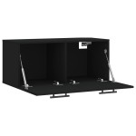 vidaXL Dulap de perete, negru, 80x36,5x35 cm, lemn compozit