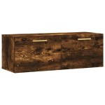 vidaXL Dulap de perete, stejar fumuriu, 100x36,5x35 cm, lemn prelucrat