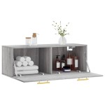 vidaXL Dulap de perete, gri sonoma, 100x36,5x35 cm, lemn prelucrat vidaXL Dulap de perete, gri sonoma, 100x36,5x35 cm, lemn prelucrat