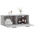 vidaXL Dulap de perete, gri sonoma, 100x36,5x35 cm, lemn prelucrat vidaXL Dulap de perete, gri sonoma, 100x36,5x35 cm, lemn prelucrat