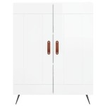 vidaXL Servantă, alb extralucios, 69,5x34x90 cm, lemn compozit vidaXL Servantă, alb extralucios, 69,5x34x90 cm, lemn compozit