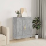 vidaXL Servantă, gri beton, 69,5x34x90 cm, lemn compozit vidaXL Servantă, gri beton, 69,5x34x90 cm, lemn compozit