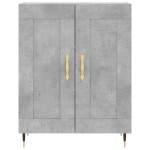 vidaXL Servantă, gri beton, 69,5x34x90 cm, lemn compozit vidaXL Servantă, gri beton, 69,5x34x90 cm, lemn compozit