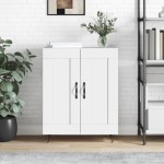 vidaXL Servantă, alb, 69,5x34x90 cm, lemn compozit vidaXL Servantă, alb, 69,5x34x90 cm, lemn compozit