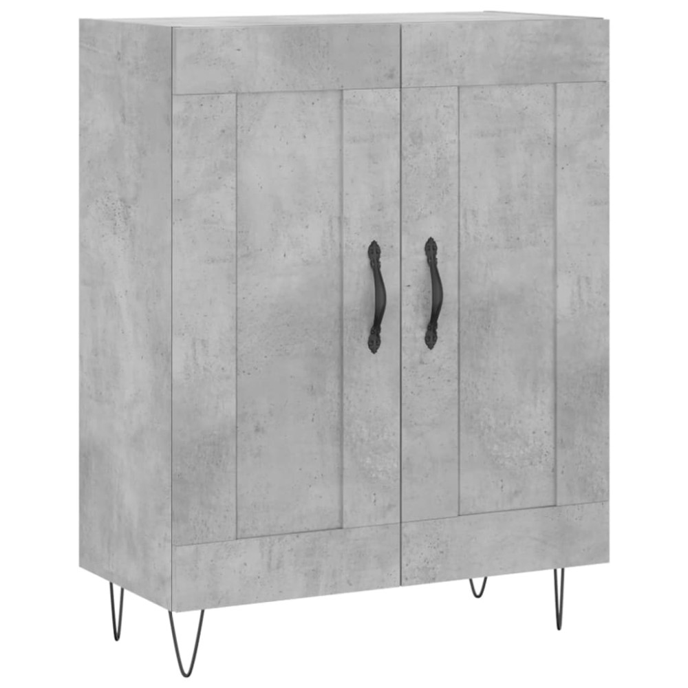 vidaXL Servantă, gri beton, 69,5x34x90 cm, lemn compozit