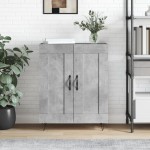 vidaXL Servantă, gri beton, 69,5x34x90 cm, lemn compozit vidaXL Servantă, gri beton, 69,5x34x90 cm, lemn compozit