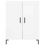 vidaXL Servantă, alb extralucios, 69,5x34x90 cm, lemn compozit vidaXL Servantă, alb extralucios, 69,5x34x90 cm, lemn compozit