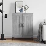 vidaXL Servantă, gri sonoma, 69,5x34x90 cm, lemn compozit vidaXL Servantă, gri sonoma, 69,5x34x90 cm, lemn compozit