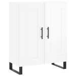 vidaXL Servantă, alb extralucios, 69,5x34x90 cm, lemn compozit vidaXL Servantă, alb extralucios, 69,5x34x90 cm, lemn compozit