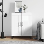 vidaXL Servantă, alb extralucios, 69,5x34x90 cm, lemn compozit vidaXL Servantă, alb extralucios, 69,5x34x90 cm, lemn compozit
