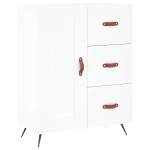 vidaXL Servantă, alb, 69,5x34x90 cm, lemn compozit vidaXL Servantă, alb, 69,5x34x90 cm, lemn compozit