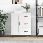 vidaXL Servantă, alb, 69,5x34x90 cm, lemn compozit vidaXL Servantă, alb, 69,5x34x90 cm, lemn compozit