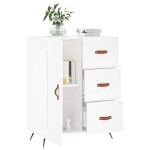 vidaXL Servantă, alb, 69,5x34x90 cm, lemn compozit vidaXL Servantă, alb, 69,5x34x90 cm, lemn compozit