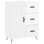 vidaXL Servantă, alb extralucios, 69,5x34x90 cm, lemn compozit vidaXL Servantă, alb extralucios, 69,5x34x90 cm, lemn compozit
