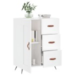 vidaXL Servantă, alb extralucios, 69,5x34x90 cm, lemn compozit vidaXL Servantă, alb extralucios, 69,5x34x90 cm, lemn compozit